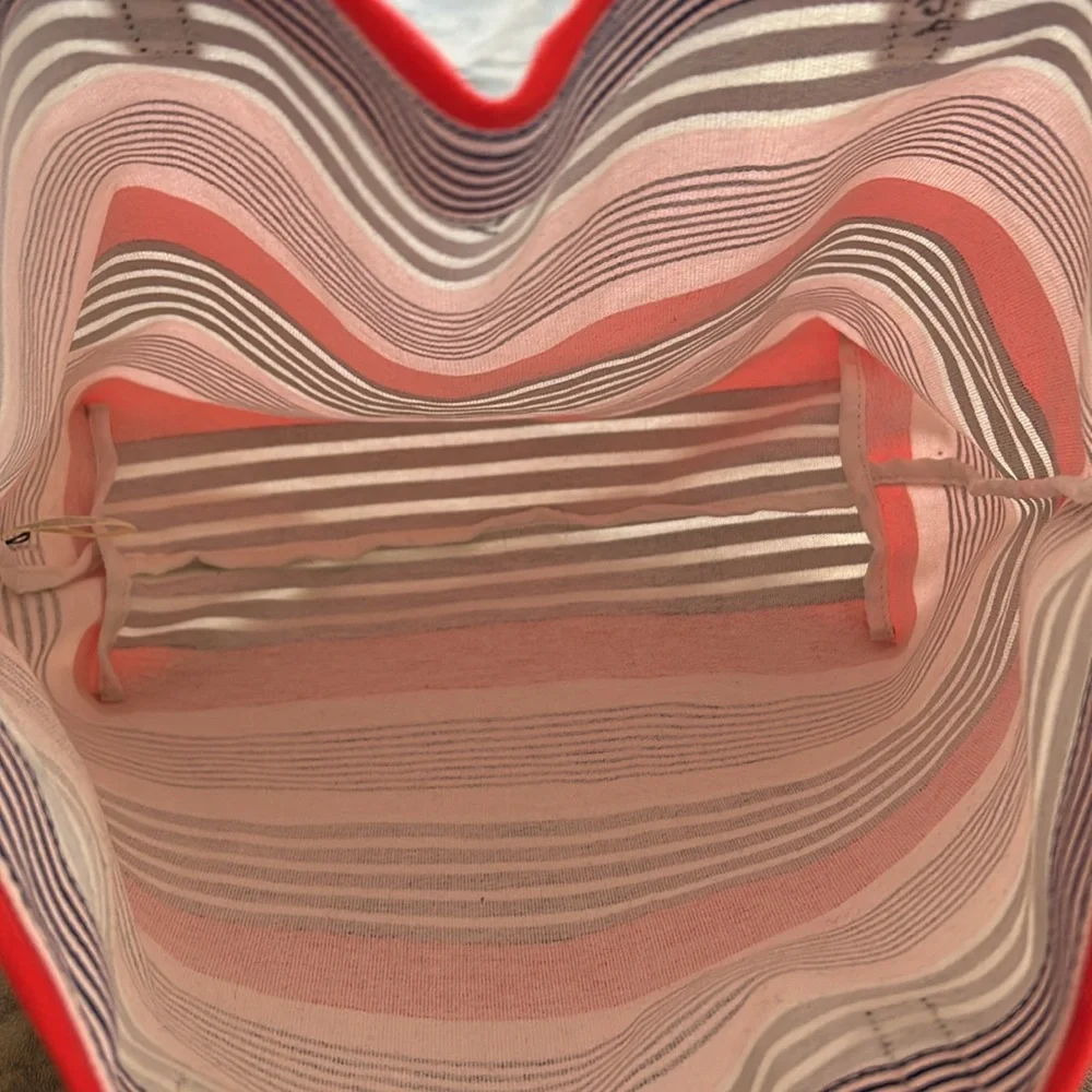 Kate Spade like new shopper book tote fits laptop red white blue - Picture 5 of 11